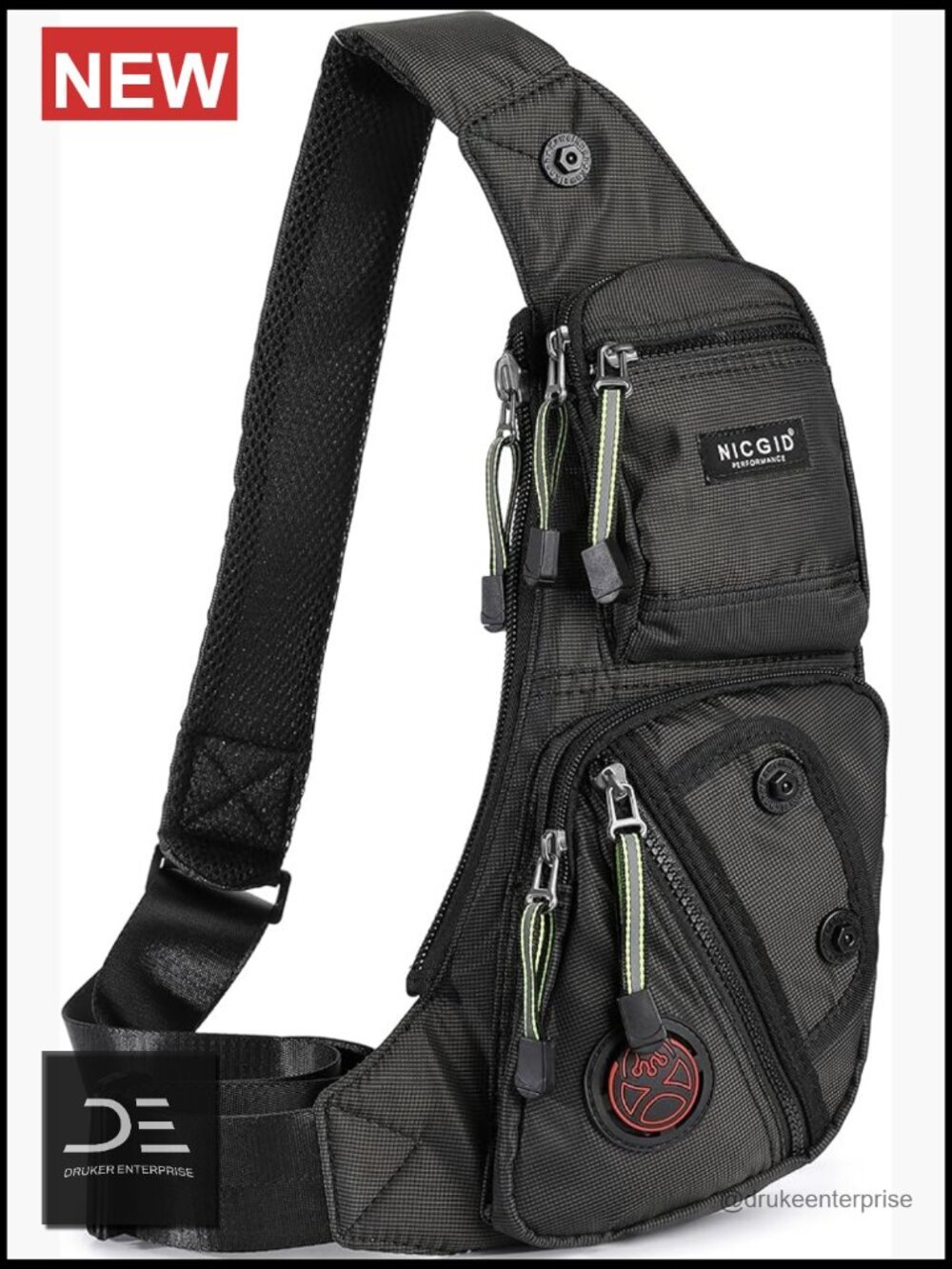 Water-Resistant Nylon Sling Bag Crossbody Backpack Casual Daypack EDC Travel
